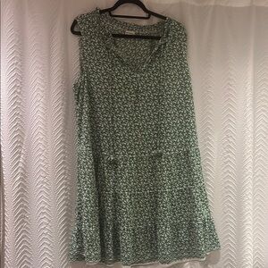 Max Studio Green Patterned Mini Dress